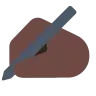 Writing Hand: Dark Skin Tone Emoji ✍🏿 image - Tossface style