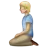 Person Kneeling: Medium-Light Skin Tone