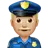 Man Police Officer: Medium-Light Skin Tone