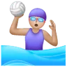 Woman Playing Water Polo: Medium-Light Skin Tone Emoji 🤽🏼‍♀️ image - Samsung style