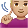 Deaf Man: Medium-Light Skin Tone Emoji 🧏🏼‍♂️ image - WhatsApp style