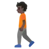 Person Walking: Dark Skin Tone Emoji 🚶🏿 image - Google Noto Color style