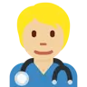 Health Worker: Medium-Light Skin Tone Emoji 🧑🏼‍⚕️ image - Twitter / X (Twemoji) style