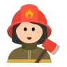 Woman Firefighter: Light Skin Tone Emoji 👩🏻‍🚒 image - Tossface style