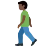 Man Walking: Dark Skin Tone Emoji 🚶🏿‍♂️ image - Twitter / X (Twemoji) style
