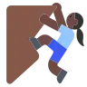 Woman Climbing: Dark Skin Tone Emoji 🧗🏿‍♀️ image - Tossface style