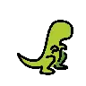 Emoji T-Rex 🦖 image - OpenMoji style