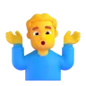 Man Shrugging Emoji 🤷‍♂️ image - Microsoft 3D Fluent style