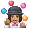 Woman Juggling: Medium Skin Tone Emoji 🤹🏽‍♀️ image - Samsung style