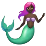 Mermaid: Dark Skin Tone Emoji 🧜🏿‍♀️ image - WhatsApp style