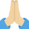 Folded Hands: Medium-Light Skin Tone Emoji 🙏🏼 image - Twitter / X (Twemoji) style