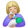 Woman Feeding Baby: Medium-Light Skin Tone Emoji 👩🏼‍🍼 image - Samsung style