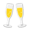 Clinking Glasses Emoji 🥂 image - Google Noto Color Animated style