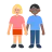 Woman And Man Holding Hands: Medium-Light Skin Tone, Medium-Dark Skin Tone