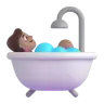 Person Taking Bath: Medium Skin Tone Emoji 🛀🏽 image - Microsoft 3D Fluent style