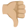 Thumbs Down: Medium-Light Skin Tone Emoji 👎🏼 image - Google Noto Color style