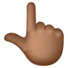 Backhand Index Pointing Up: Medium-Dark Skin Tone Emoji 👆🏾 image - Samsung style