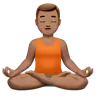 Man In Lotus Position: Medium Skin Tone Emoji 🧘🏽‍♂️ image - Apple style