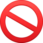 Emoji Nessun segno di entrata 🚫 image - Facebook Meta style