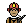 Man Firefighter: Medium Skin Tone Emoji 👨🏽‍🚒 image - OpenMoji style