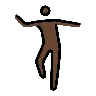 Man Dancing: Dark Skin Tone Emoji 🕺🏿 image - OpenMoji style