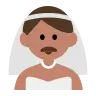 Man With Veil: Medium Skin Tone Emoji 👰🏽‍♂️ image - Tossface style