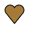 Brown Heart Emoji 🤎 image - OpenMoji style