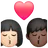 Kiss: Woman, Man, Light Skin Tone, Dark Skin Tone