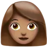 Woman: Medium Skin Tone Emoji 👩🏽 image - Apple style