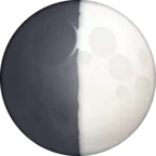 สัญลักษณ์ดวงจันทร์ไตรมาสแรก Emoji 🌓 image - Facebook Meta style