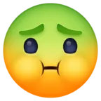 Nauseated Face Emoji 🤢 image - Facebook Meta style