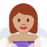 Woman In Steamy Room: Medium Skin Tone Emoji 🧖🏽‍♀️ image - Twitter / X (Twemoji) style