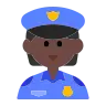 Police Officer: Dark Skin Tone Emoji 👮🏿 image - Tossface style