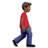 Man Walking Facing Right: Medium-Dark Skin Tone Emoji 🚶🏾‍♂️‍➡️ image - Apple style