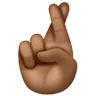 Crossed Fingers: Medium-Dark Skin Tone Emoji 🤞🏾 image - Samsung style