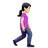 Woman Walking Facing Right: Light Skin Tone