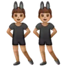 Men With Bunny Ears: Medium Skin Tone Emoji 👯🏽‍♂️ image - Samsung style