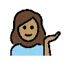 Woman Tipping Hand: Medium Skin Tone Emoji 💁🏽‍♀️ image - OpenMoji style