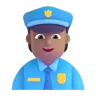 Police Officer: Medium Skin Tone Emoji 👮🏽 image - Microsoft 3D Fluent style