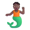 Merperson: Medium-Dark Skin Tone Emoji 🧜🏾 image - Microsoft 3D Fluent style