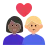Couple With Heart: Woman, Man, Medium-Dark Skin Tone, Medium-Light Skin Tone