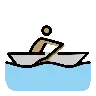 Person Rowing Boat: Medium Skin Tone Emoji 🚣🏽 image - OpenMoji style