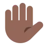 Raised Hand: Medium-Dark Skin Tone Emoji ✋🏾 image - Tossface style