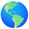 Earth Globe Americas Emoji 🌎 image - Google Noto Color style