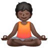 Person In Lotus Position: Dark Skin Tone Emoji 🧘🏿 image - Samsung style