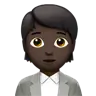 Office Worker: Dark Skin Tone Emoji 🧑🏿‍💼 image - Apple style