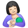 Breast-Feeding: Light Skin Tone Emoji 🤱🏻 image - Samsung style