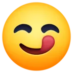 เผชิญกับอาหารจานอร่อย Emoji 😋 image - Facebook Meta style