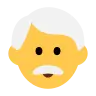Man: White Hair Emoji 👨‍🦳 image - Tossface style