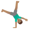 Man Cartwheeling: Medium Skin Tone Emoji 🤸🏽‍♂️ image - Google Noto Color style